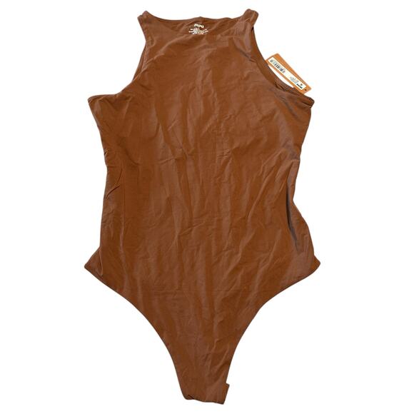 Skims Fits Everybody High Neck Thong Bodysuit Jasper New with tags Size Medium - Picture 1 of 5